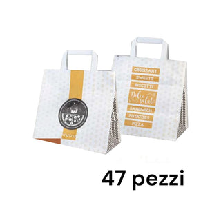 47 Shopper Bakery base bianca 26+18x26 cm