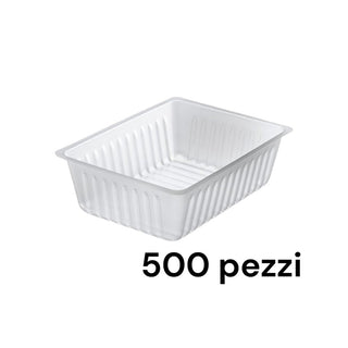 500 Vaschette in Plastica Traslucida 250 cc 11,1x8,7 cm