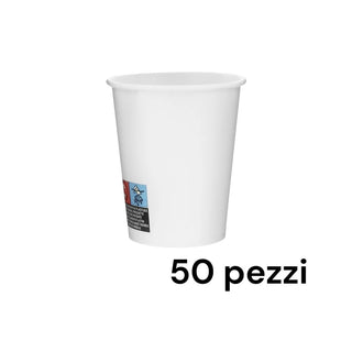 50 Bicchieri Monouso in Cartoncino 8oz / 240 cc