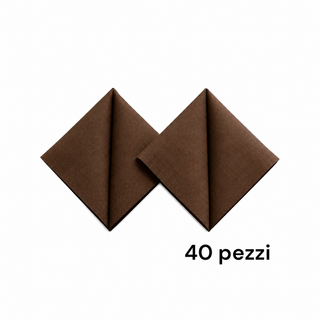 40 Tovaglioli marroni punta punta 38X38