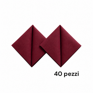 40 Tovaglioli bordeaux punta punta 38X38