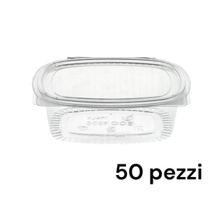 50 Vaschette trasparenti ops con coperchio 375 cc