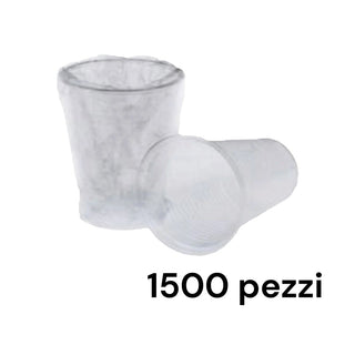 1500 Bicchieri in polipropilene imbustati singolarmente trasparenti