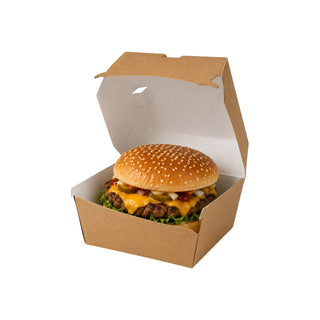 25 Box Burger in Cartoncino Avana 12x12x9 cm