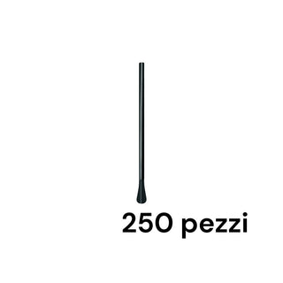 250 Cannucce PLA Nere Compostabili per Frappè 21 cm Ø 6 mm