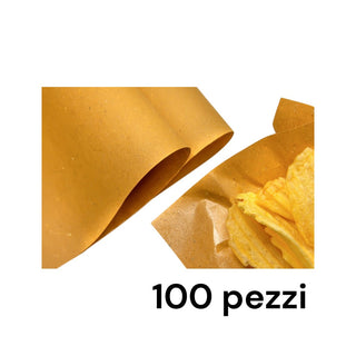 100 Fogli di Carta Paglia Politenata 37x50 cm per Alimenti – Fritti e Gastronomia