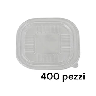 400 Coperchi polipropilene trasparenti per piatti 18x18