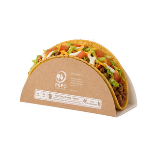 100 Porta Tacos Avana in Cartoncino Monouso