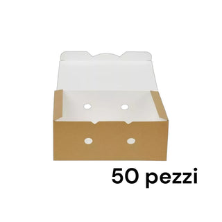 50 Box Take Away per Fritti 14,5x9x7 cm in Cartoncino