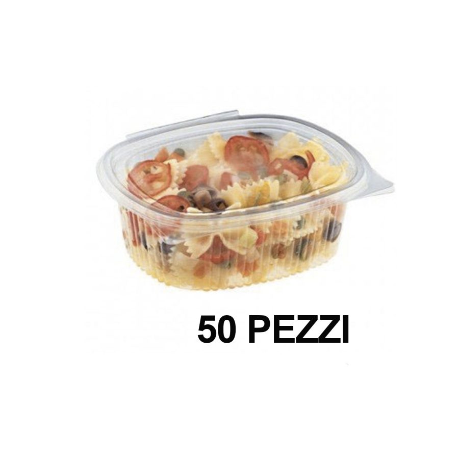 50 Vaschette trasparenti ops con coperchio 750 cc