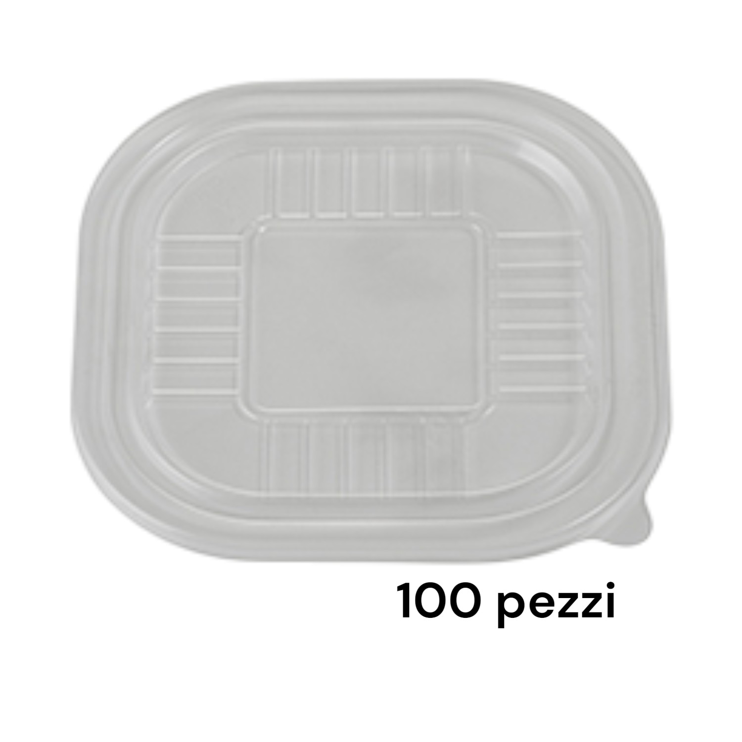 100 Coperchi polipropilene trasparenti per piatti 18x18