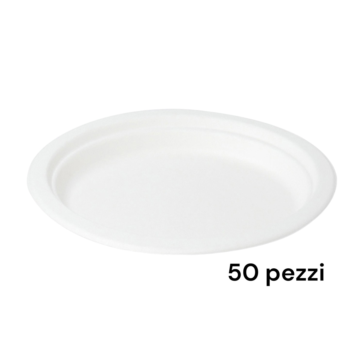 50 Piatti ovali biodegradabili 30x26 cm in polpa di cellulosa