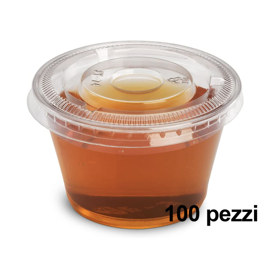 Tazza Per Salsa Rotonda In Plastica Trasparente Da 0,5 Once 1 - Foto 7