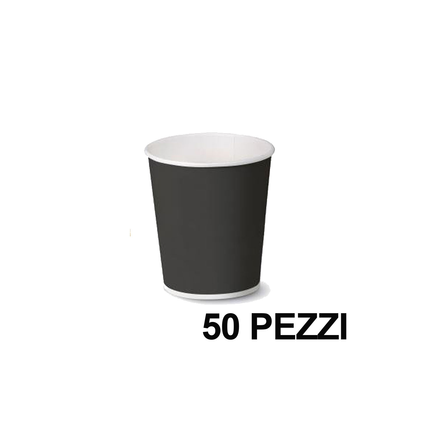 Bicchierini caffè neri in cartoncino 80 cc- Internova 2000