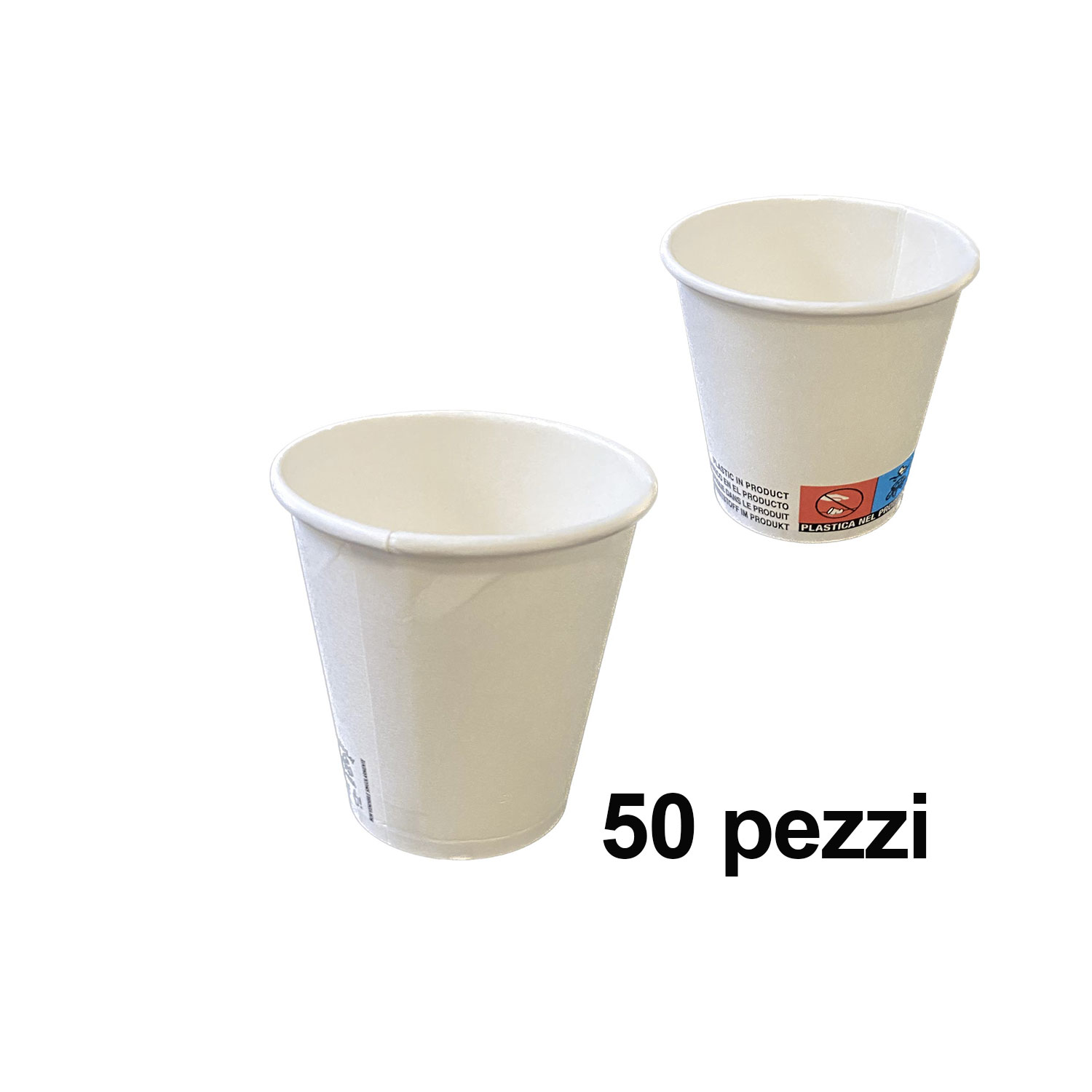 50 BICCHIERI CAFFÈ COLORATI Plastica Bicchierini 70 cc Espresso
