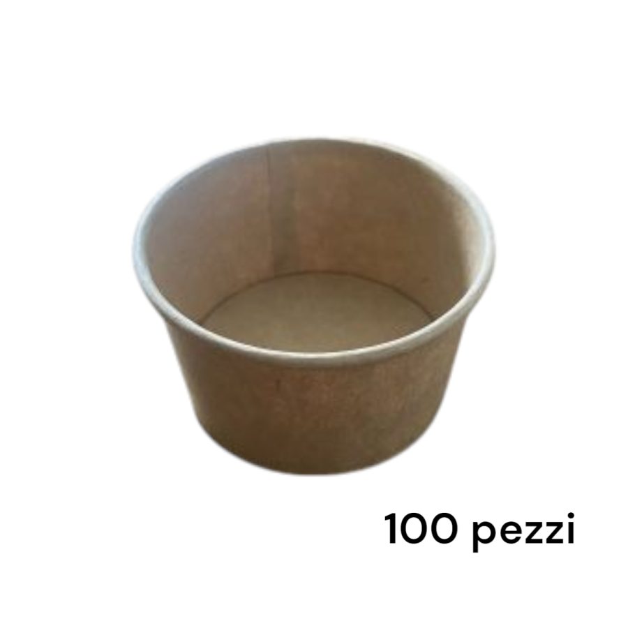 100 Contenitori per salse in Cartoncino Kraft 60 cc