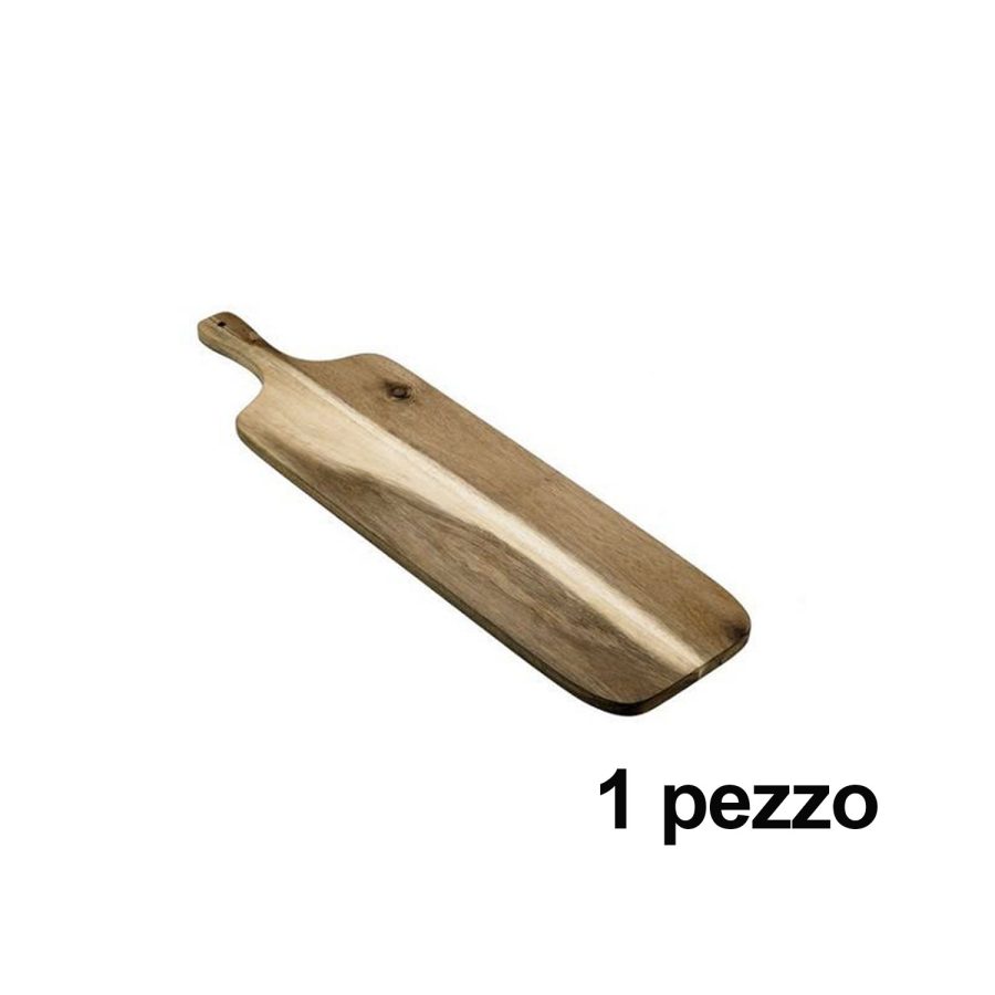 Tagliere in acacia 75x20x1,6 cm per aperitivi conf. da 1 pezzo
