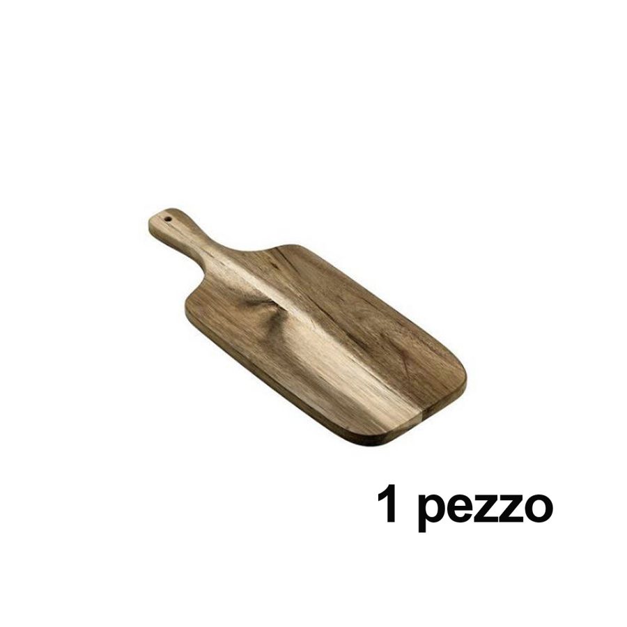 Tagliere in acacia 45x18x1,6 cm per aperitivi conf. da 1 pezzo