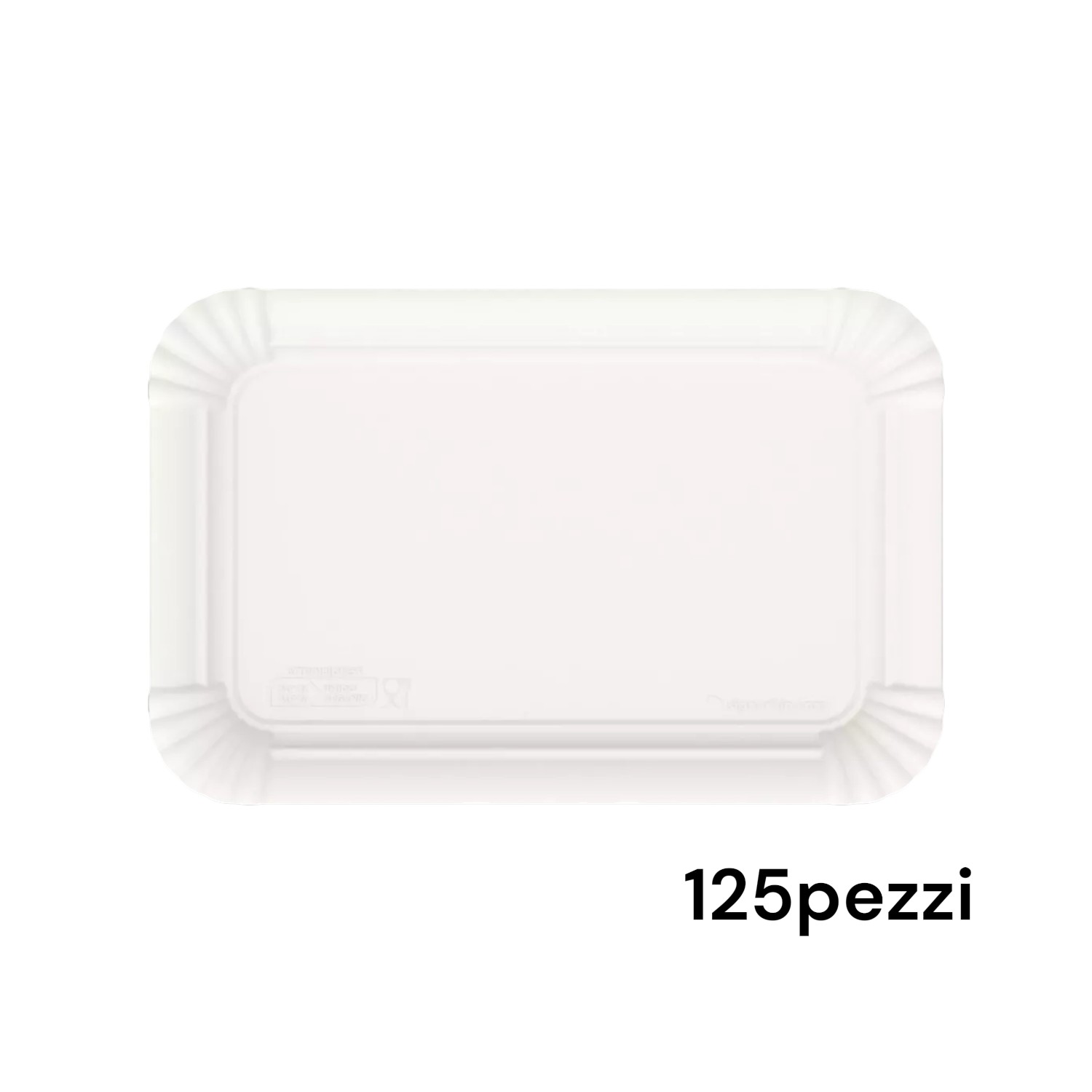 125 Vassoietti Rettangolari 17,5x11,5 in Fibra di Canna da Zucchero