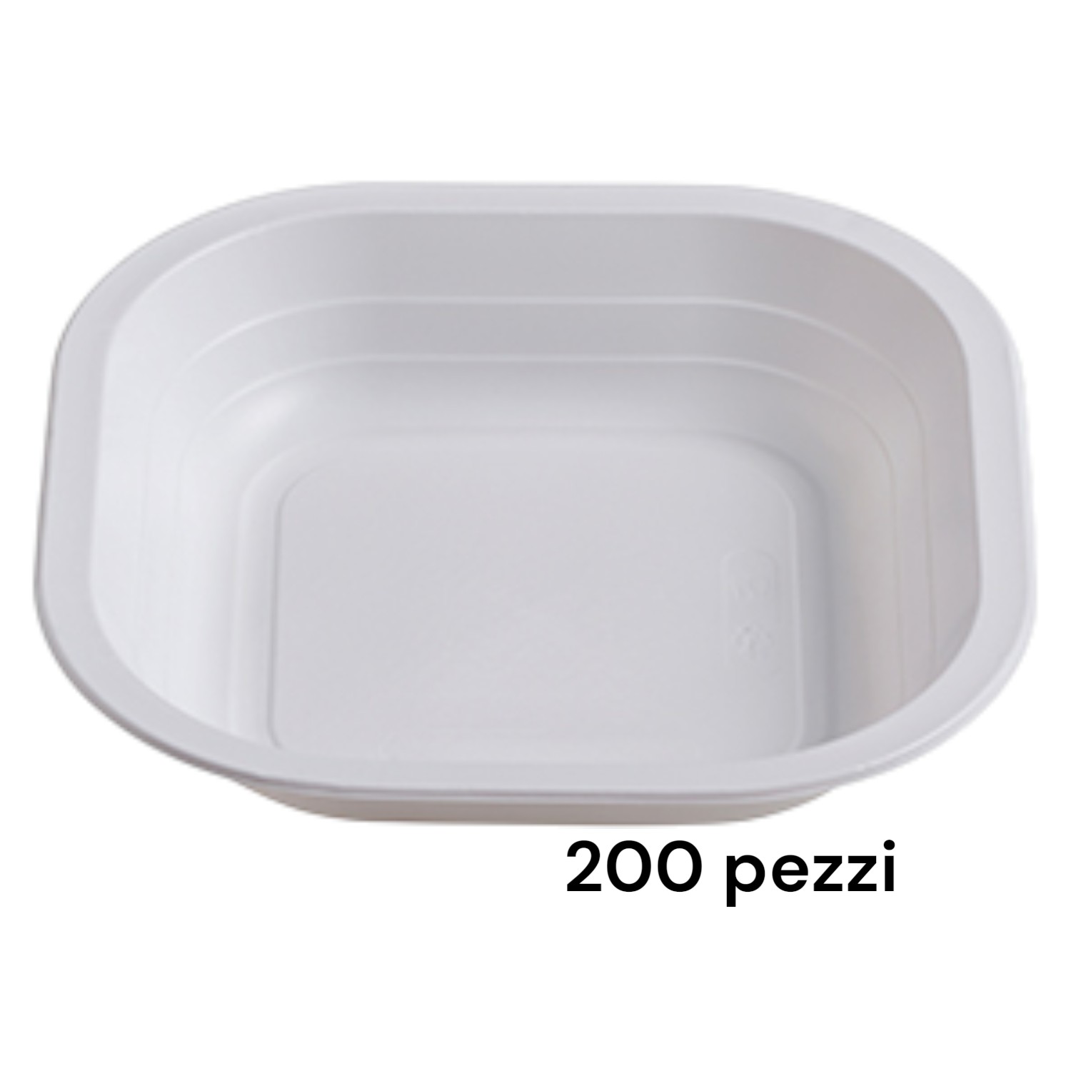 200 Piatti fondi quadri polipropilene termosaldabili 18x18