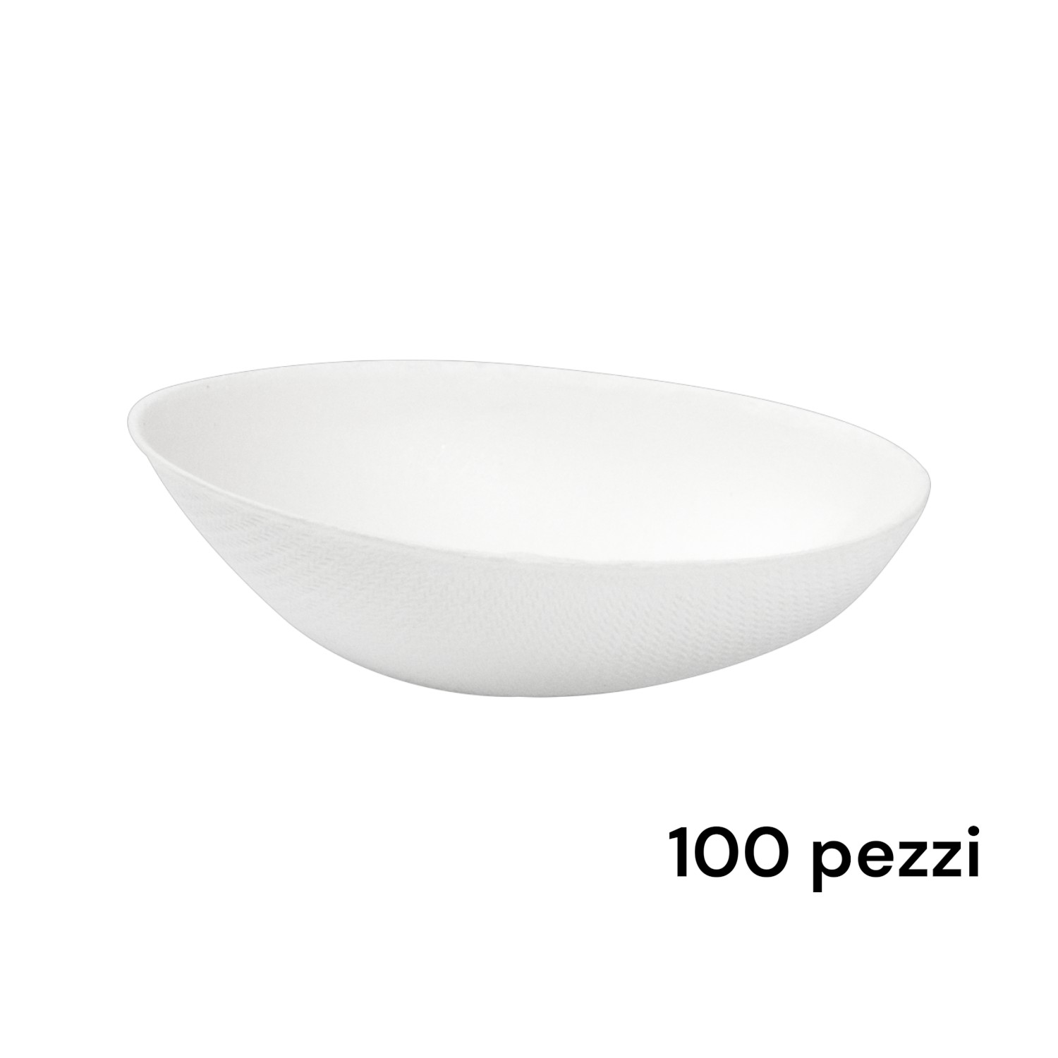 100 Coppette Finger Ovali 5,5x8 cm in polpa di cellulosa