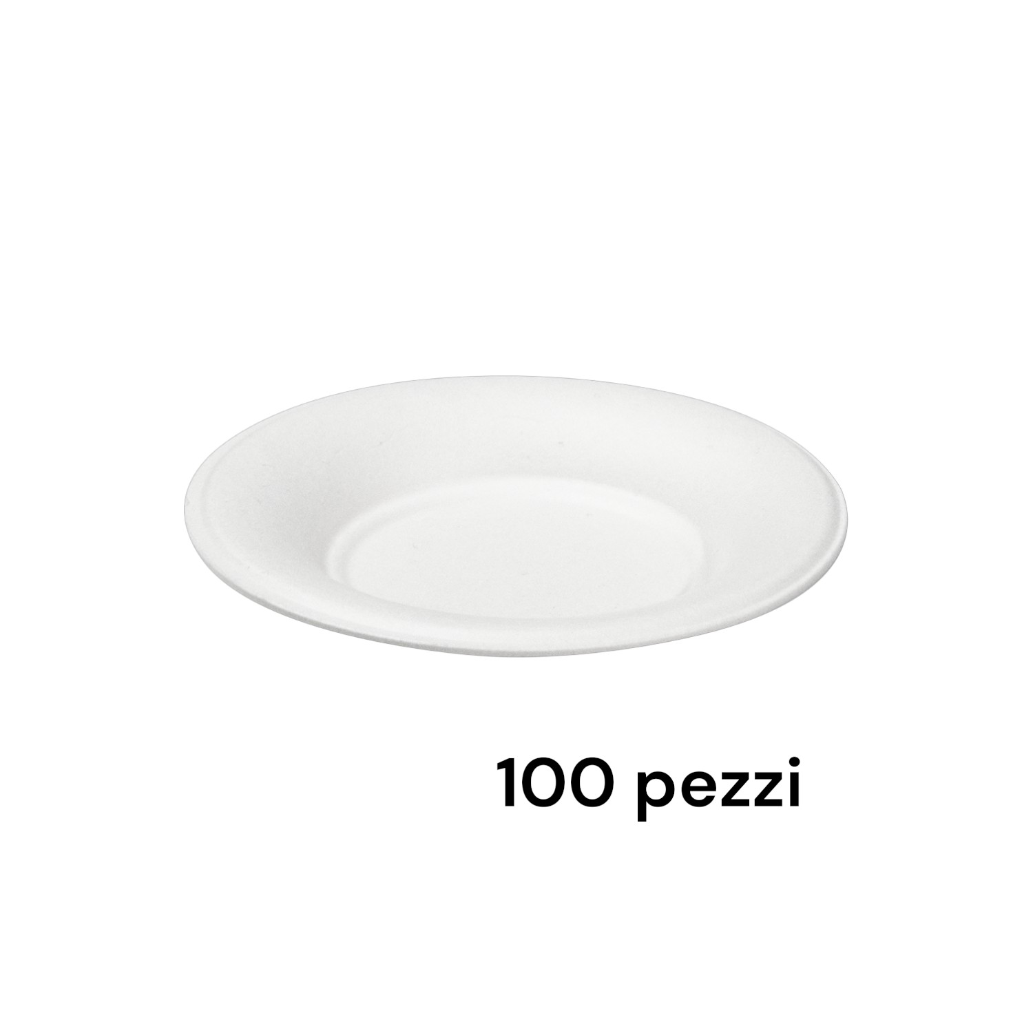 100 Finger Food Piatti Tondi in Bagassa Ø 7,5 cm