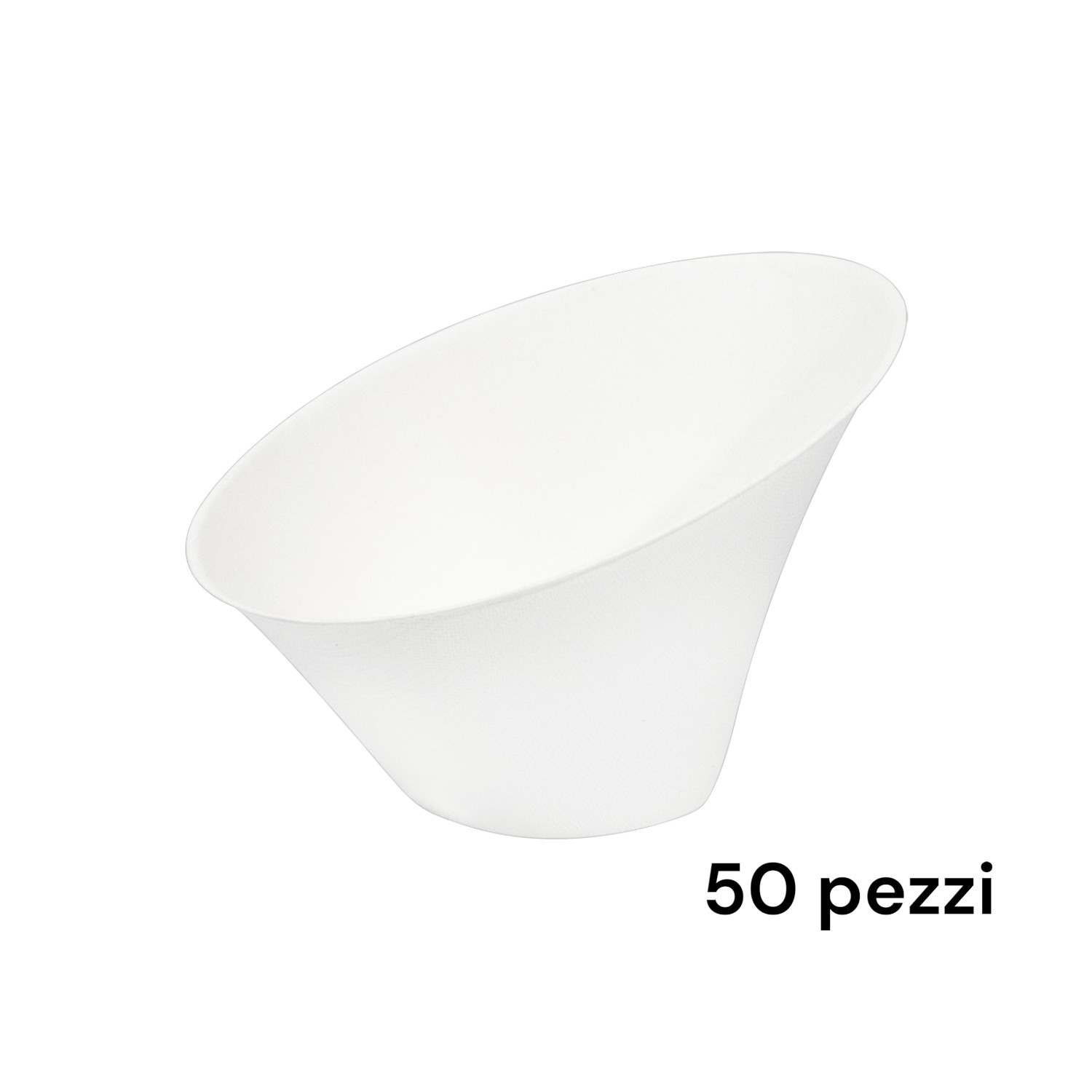 50 Coppette Finger Calla 14×11 cm in Polpa di Cellulosa