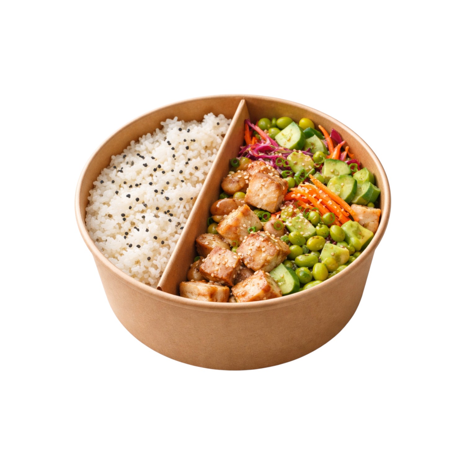 100 Divisori per Bowl 1/2 in Cartoncino/PE Avana 750 ml - immagine 2