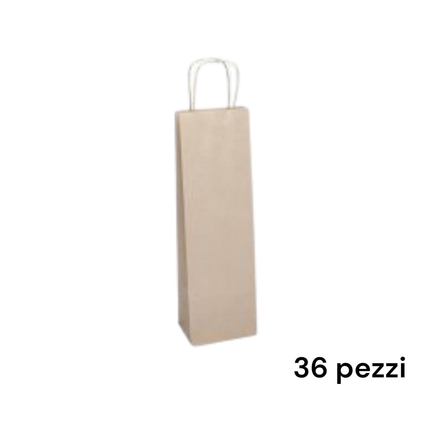 36 Buste in Carta Avana Portabottiglie