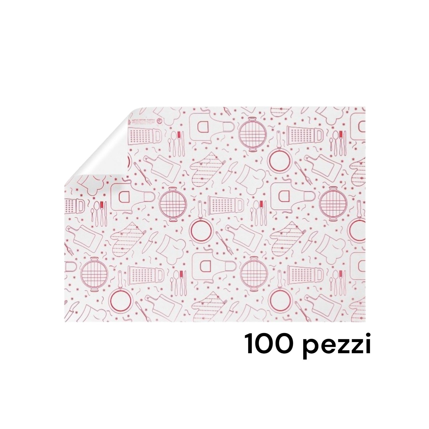 100 Fogli di Carta Accoppiata HDPE (Cartene) 37x50 cm per Alimenti